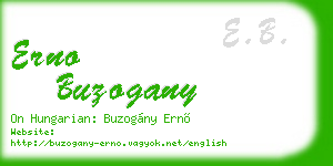 erno buzogany business card