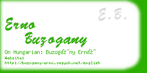 erno buzogany business card